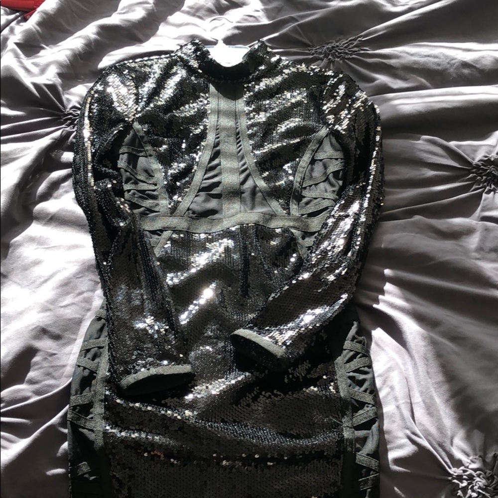 Black Sequin Dress